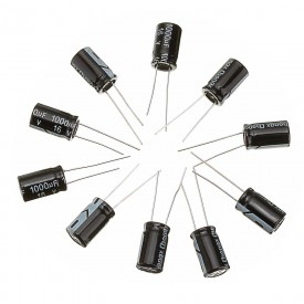 10Pcs 1000uF 16V 105C Radial Electrolytic Capacitor 10x16mm