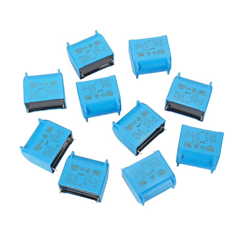 10PCS 3UF Polypropylene Capacitor 450VA 50-60HZ Capacitors Environment Friendly