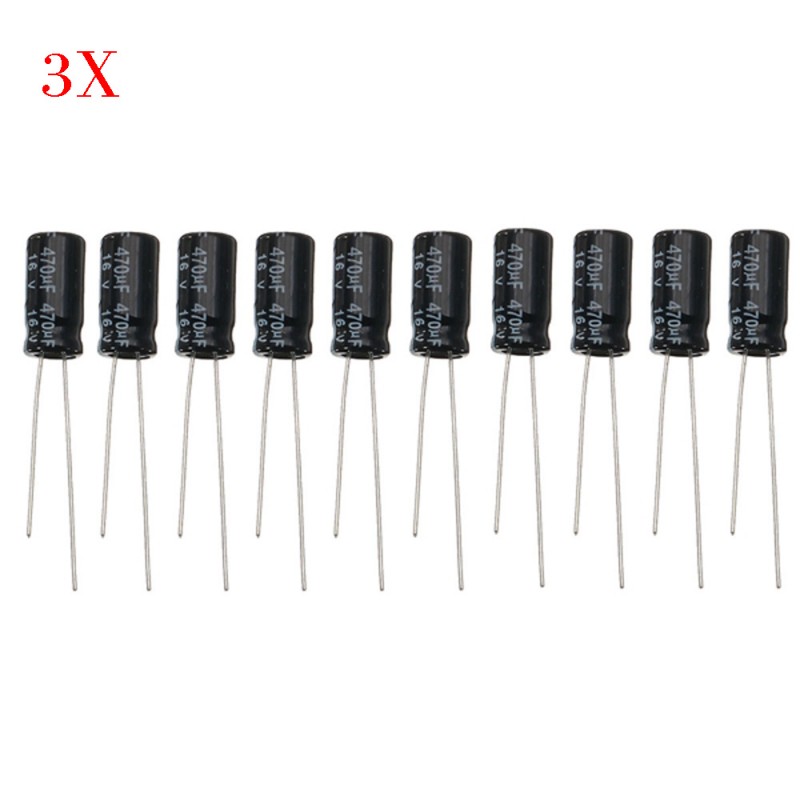 360pcs 0.22UF-470UF 16V 50V 12 Values Commonly Used Electrolytic Capacitor Meet Lead