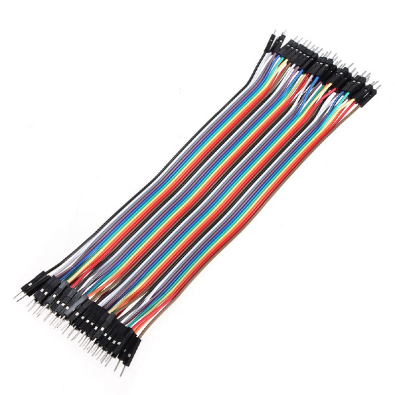 40pcs 20cm Male to Male Color Breadboard Cable Jump Wire Jumper