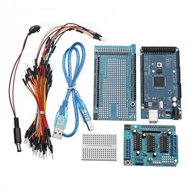 MEGA2560 R3 Microcontroller With Prototype Board + L293D Motor Drive Shield