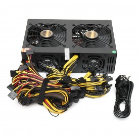 220V 3300W Miner Chassis Power Supply Coin Miner Mining Rig Machine for 12 GPU 6+2p*12