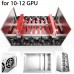 SECC Mining Rig Frame Mining Miner Case Supports for 10-12 GPU Graphics Card 73x51x39cm