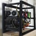 DIY Miner Mining Case Open Air Frame Mining Miner Rig Case W/ 3x Fans For 6 GPU ETH BTC Ethereum